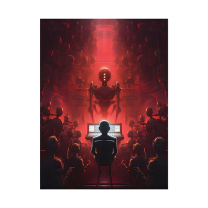 Robot Symphony: Futuristic Music Art - Poster