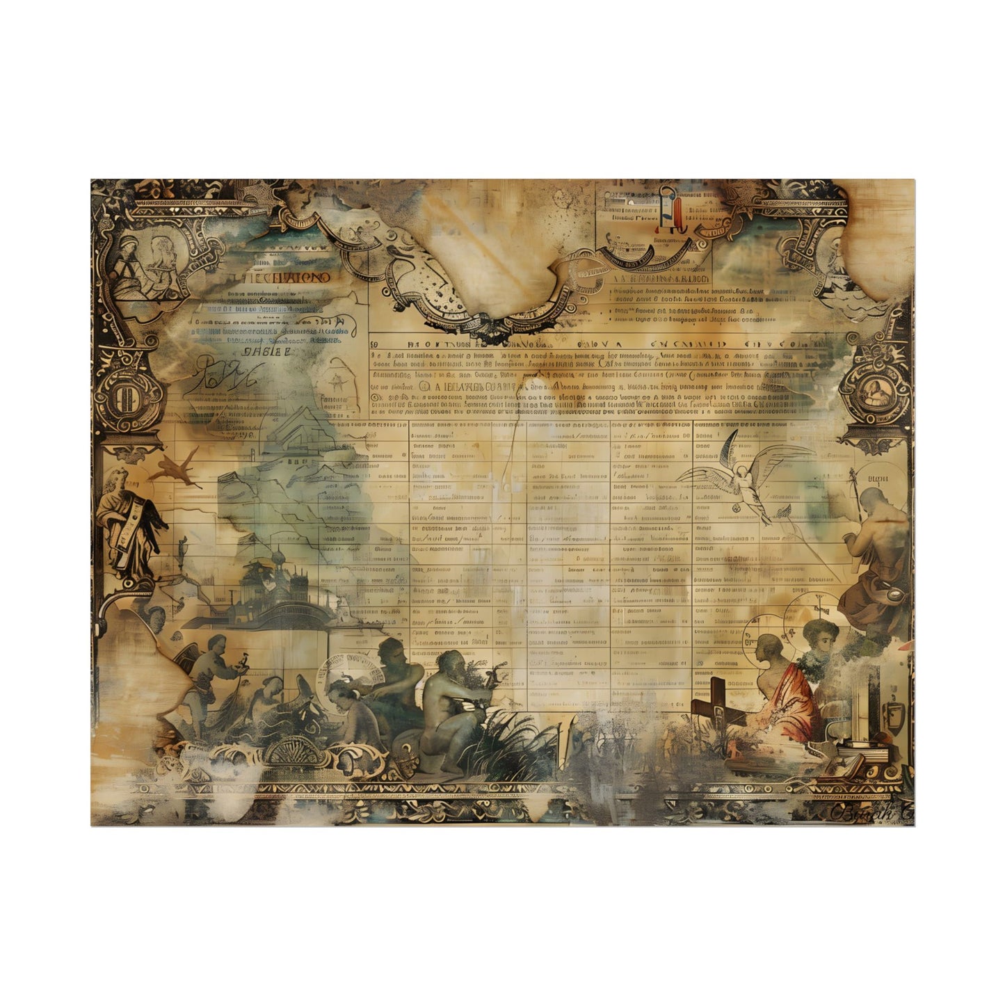 Vintage Biblical Scene: Medieval Art Poster - Poster