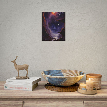 Black Hole Cosmic Odyssey: A Massive Planet's Journey Through Space - Poster