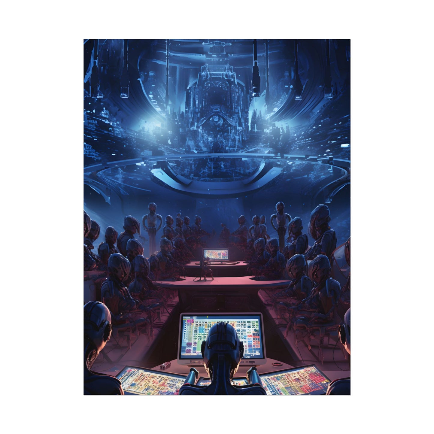 Futuristic Robot Orchestra: Musical Performance Art - Poster