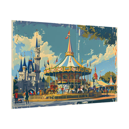 Vintage Disney Nostalgia: Retro Attraction Poster Art - Poster