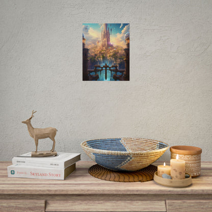 Floating Columbia: Breathtaking Serene Cityscape Artwork - Poster