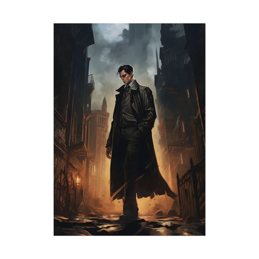 Urban Fantasy Noir: Gritty Detective Artwork - Poster