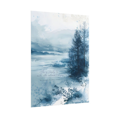Peaceful Serenity: Winding River and Forest Reflections - Poster