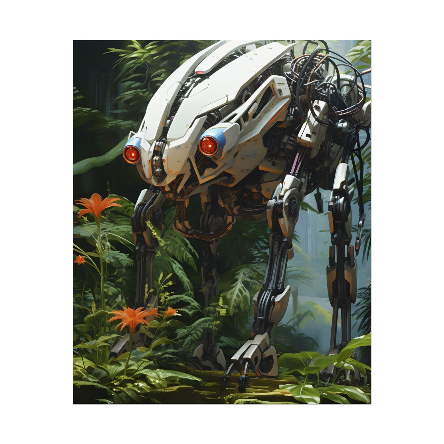 Robotic Wildlife Sanctuary: Harmony in Nature - Poster