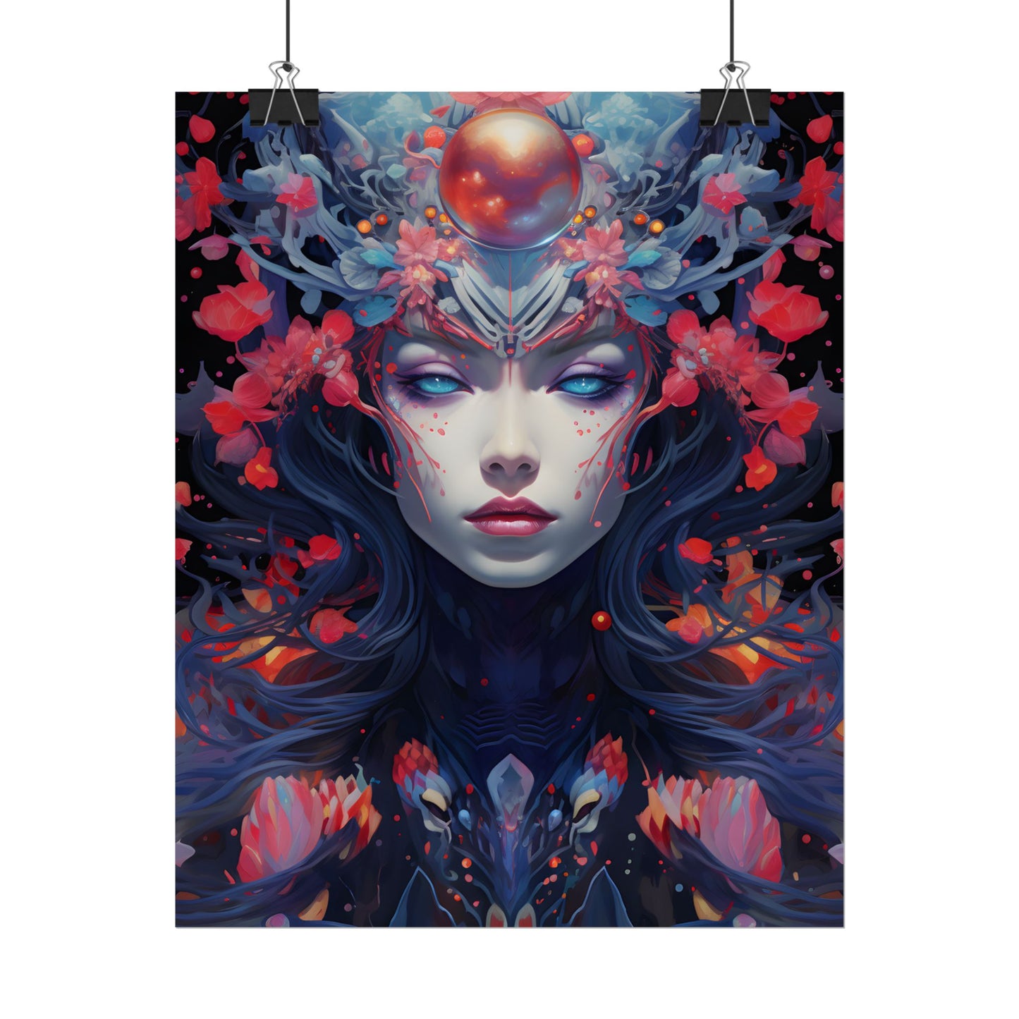 Otherworldly Celestial Dreams: Starry Night Artwork - Poster