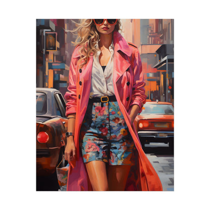 Urban Fashionista: City Street Photography Artwork - Poster