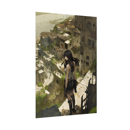 Dramatic Bird's Eye View: Mysterious Anime Encounter - Poster