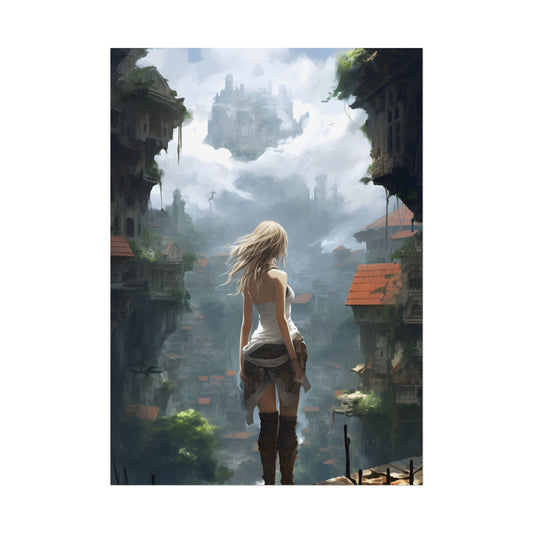 Anime Blonde Warrior: Birds in Flight - Poster