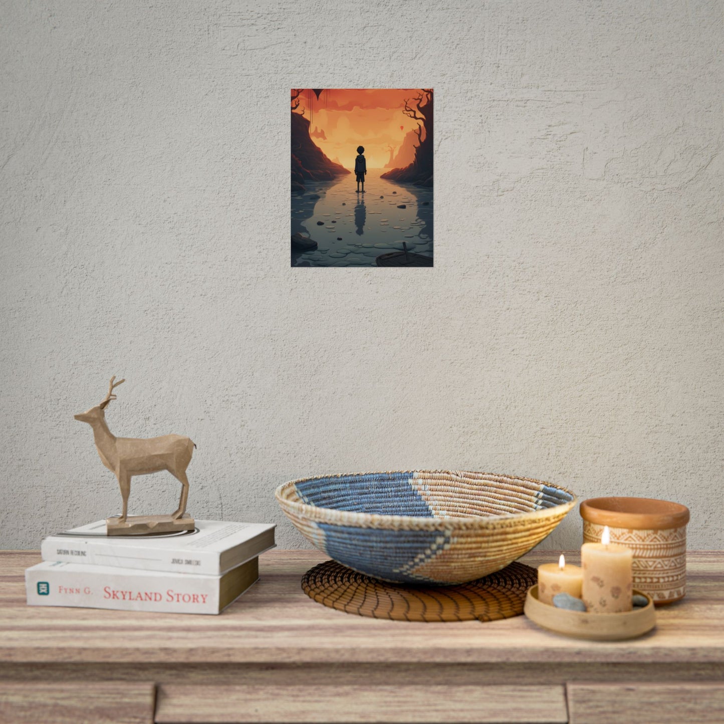 Outdoor Encounter: Two Friends in Nature - Artwork - Poster