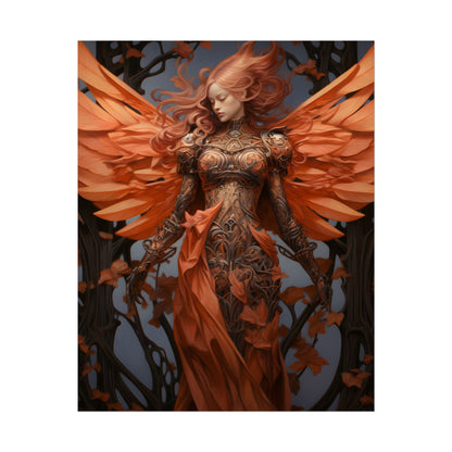 Songbird Guardian: Vibrant Nature Digital Artwork - Poster