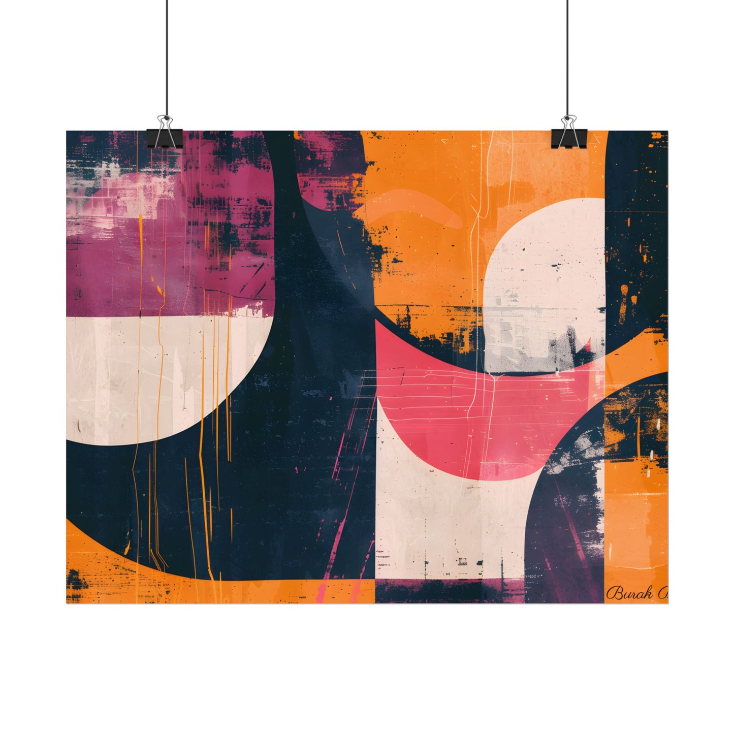Vibrant Abstract Geometries: Colorful Artwork in Bold Shades - Poster