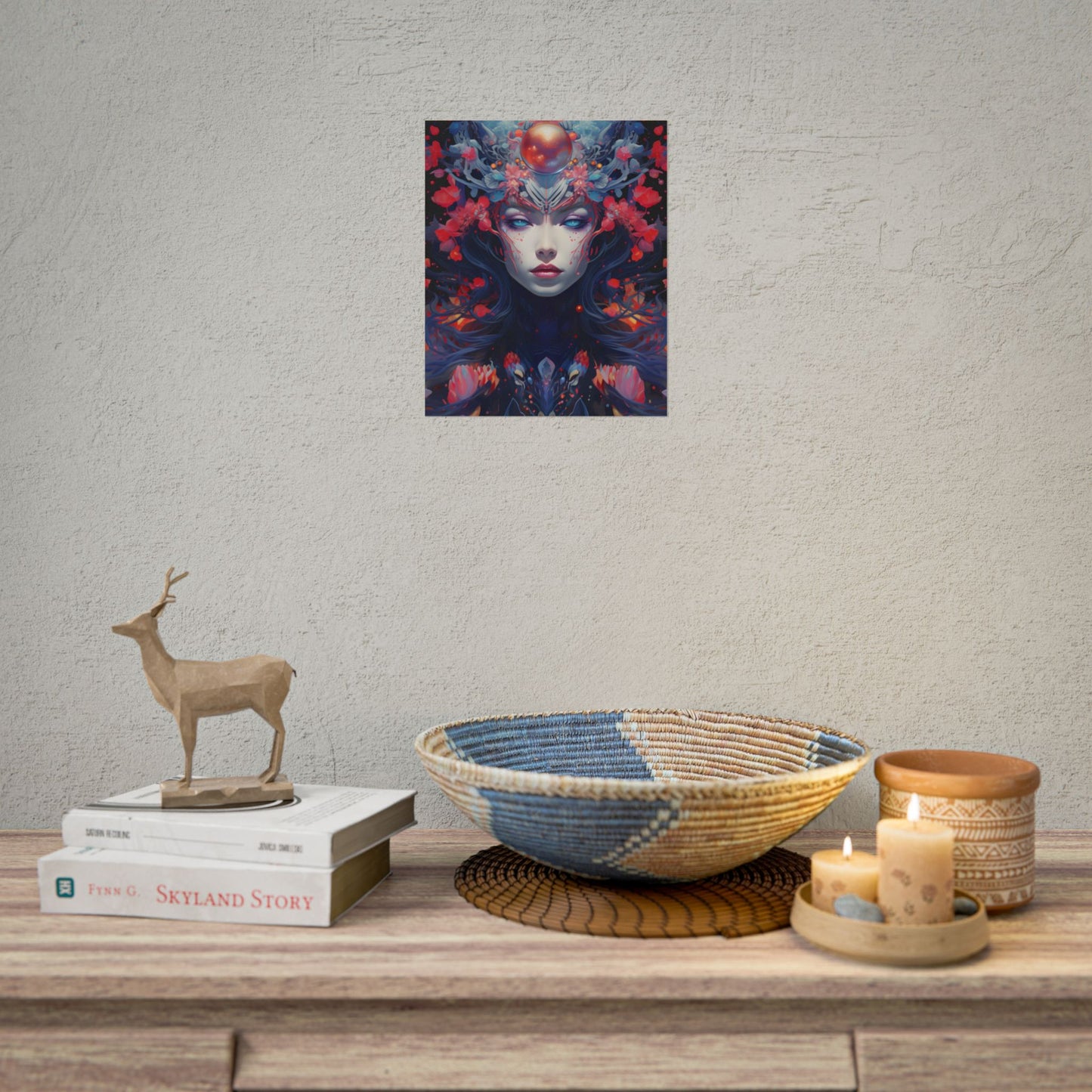 Otherworldly Celestial Dreams: Starry Night Artwork - Poster