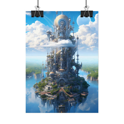 Floating City of Columbia: Breathtaking Aerial View - Poster