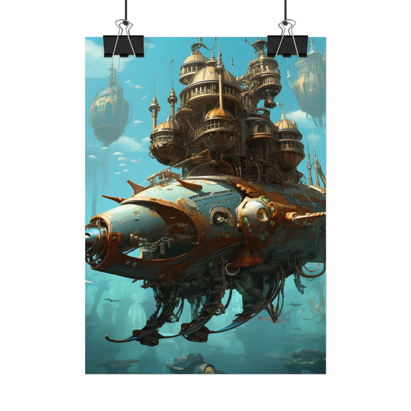 Steampunk Ocean Adventure: Victorian Industrial Voyage - Poster