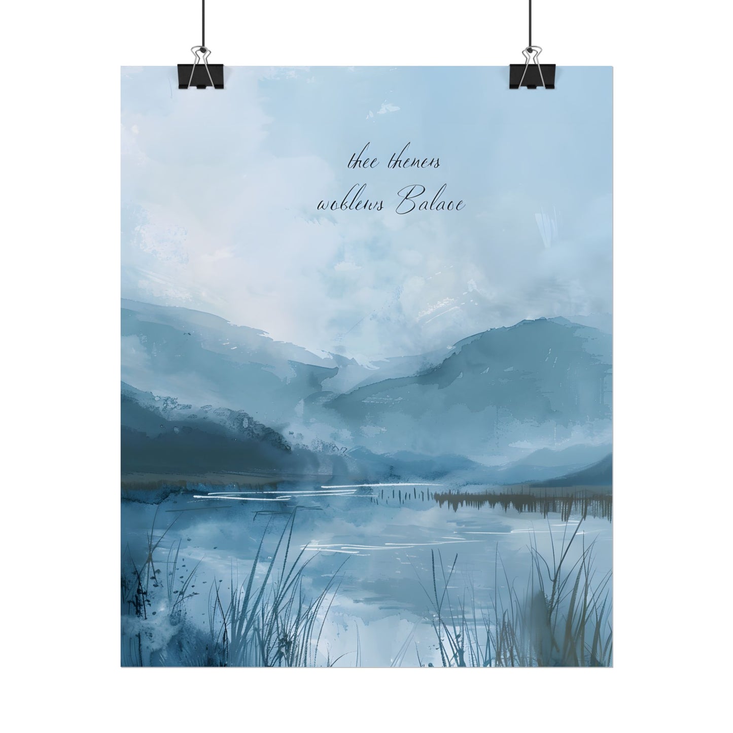 Peaceful Serenade: A Calming Landscape with Inspirational Quote - Poster