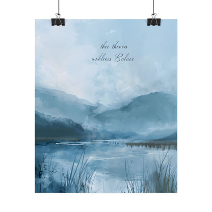 Peaceful Serenade: A Calming Landscape with Inspirational Quote - Poster