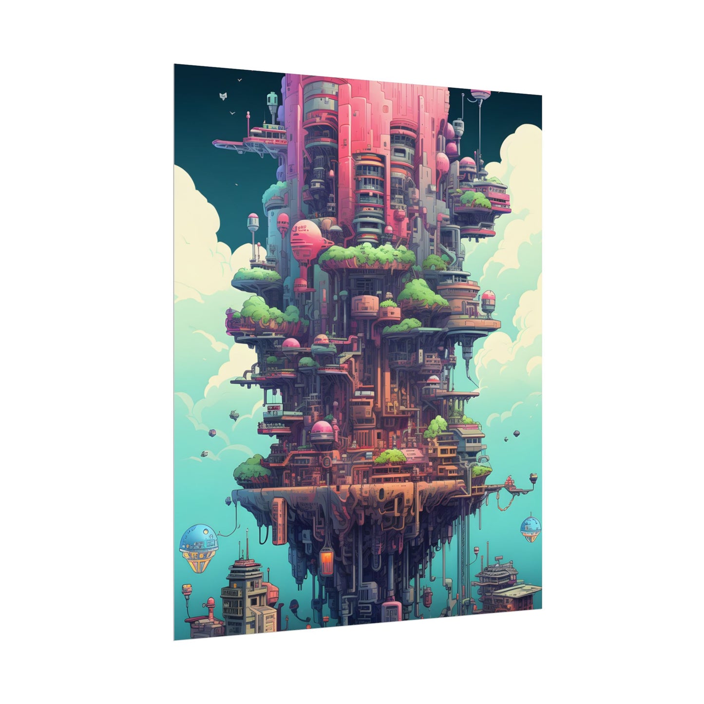 Gamified Pixelated Cyber-Pets: Colorful Digital Art - Poster