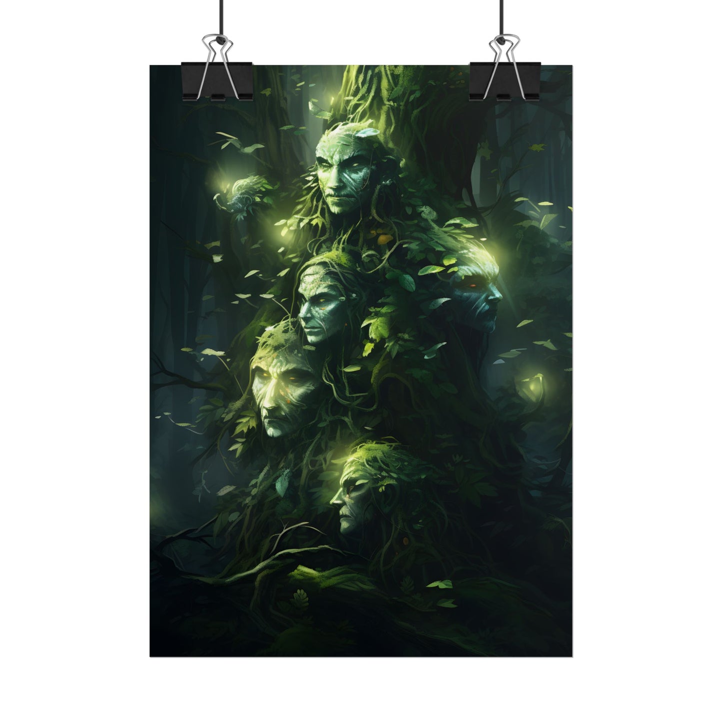 Mystical Morning Guardians: Ancient Forest Spirits - Poster