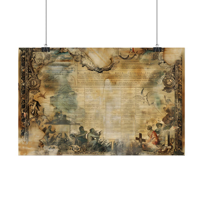 Vintage Biblical Scene: Medieval Art Poster - Poster