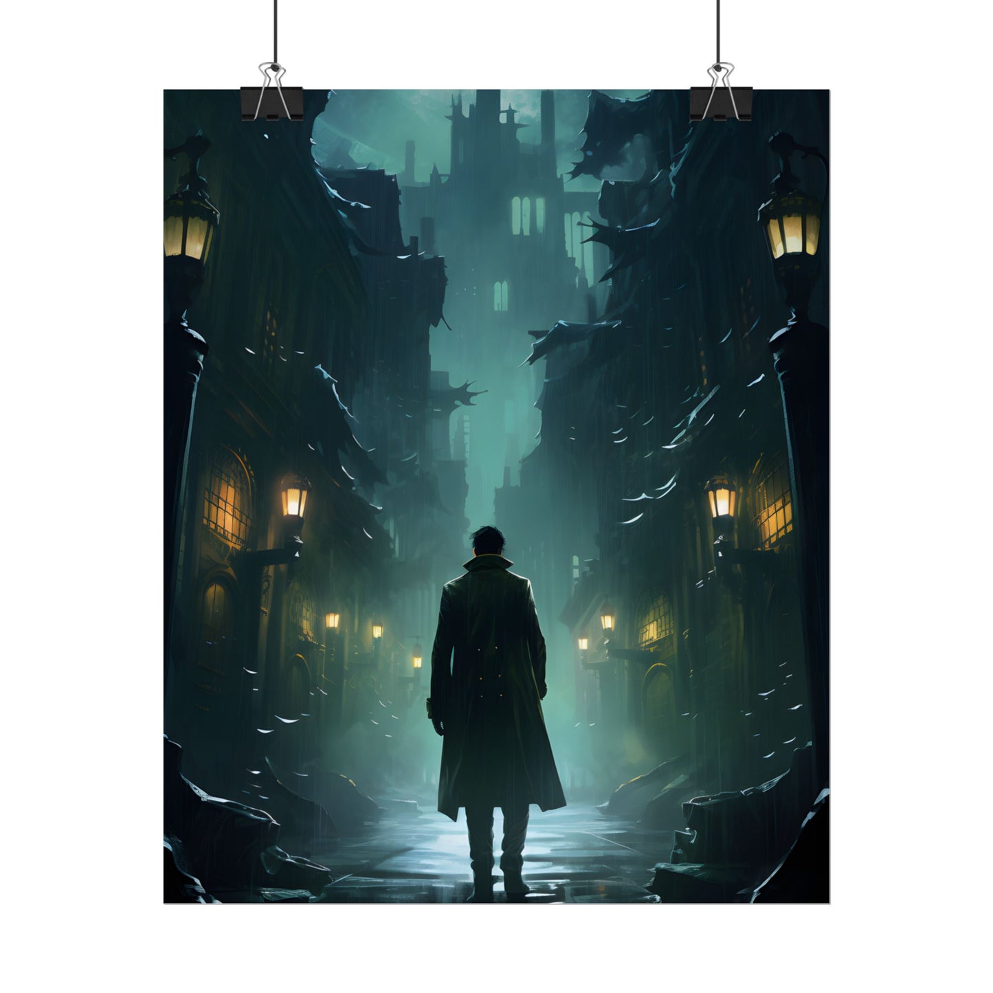 Urban Noir Detective: Mystery Solving Artwork - Poster