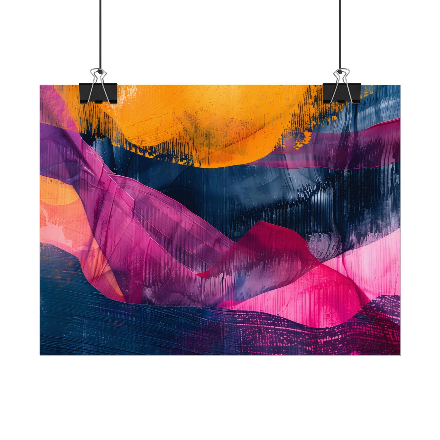 Vibrant Abstract Art: Organic Patterns in Modern Colors - Poster