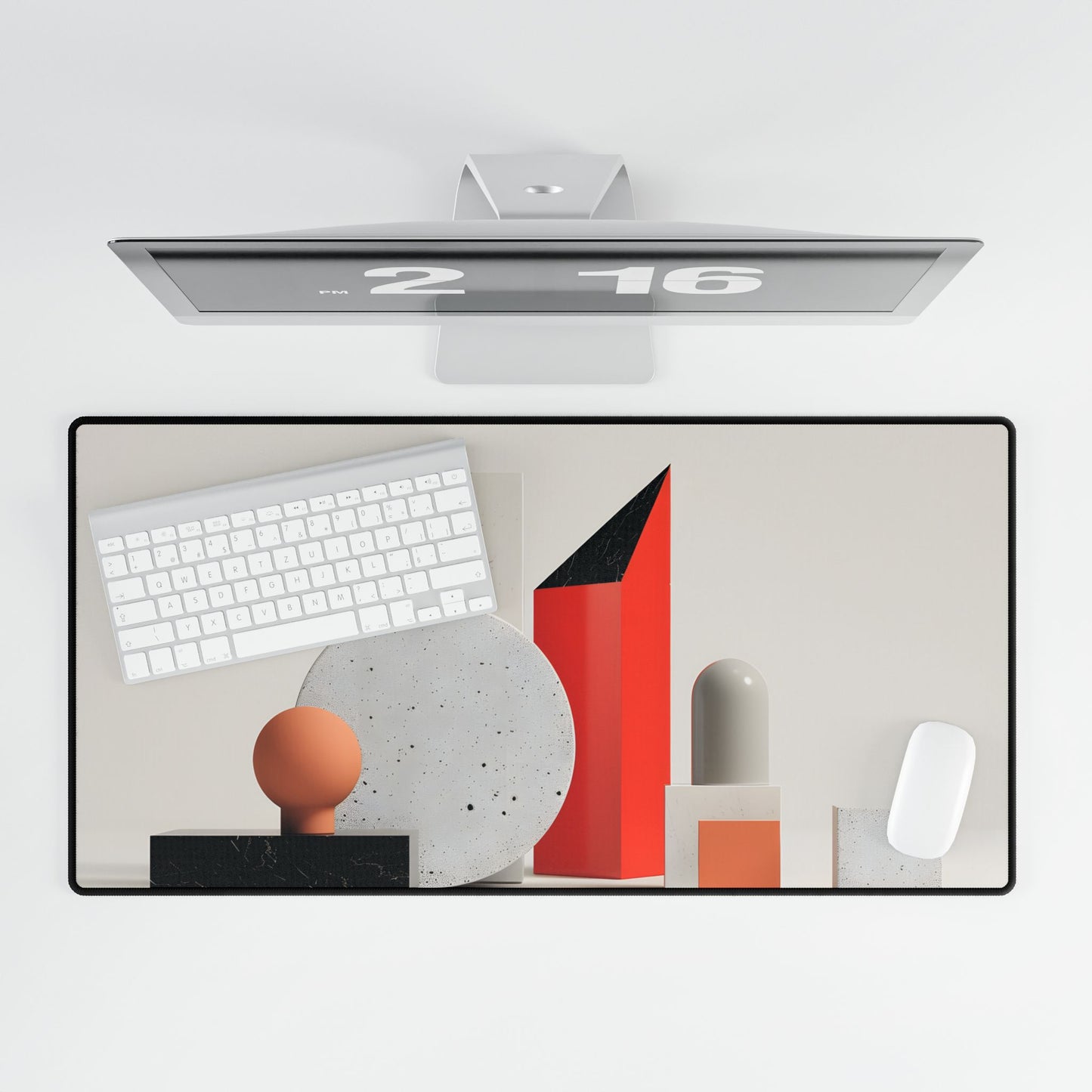 Minimalist Geometric Design: Modern Accessory Artwork - Desk Mat