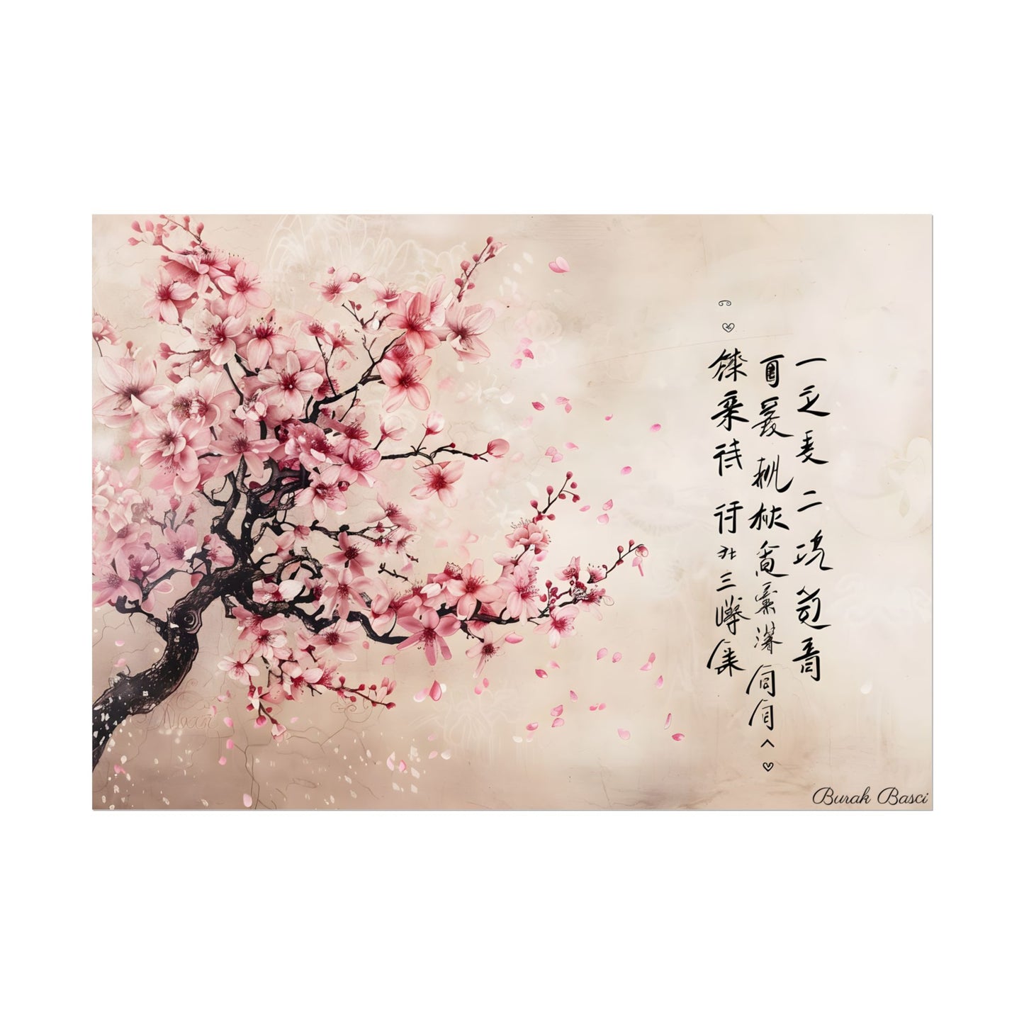 Elegant Cherry Blossom: Japanese Art Photography - Poster