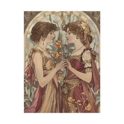 Middle Eastern Floral Beauty: Traditional Attire Digital Art - Poster