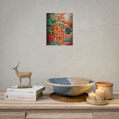 European Paper Quilled Landscape: Artistic Craftsmanship - Poster