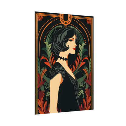 Elegant Vintage Poster: A Woman's Enchanting Presence - Poster