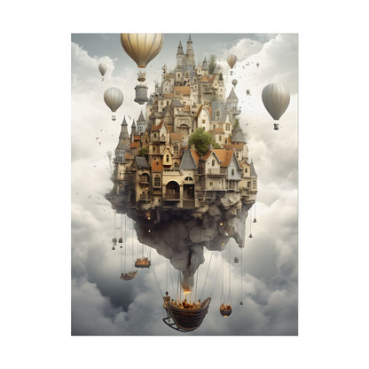 Casual Portrait: Soft Lighting and Light Blue Background - Poster