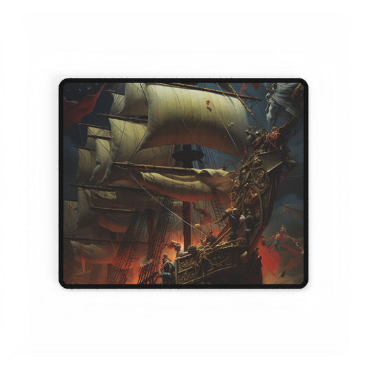 Pirate's Sunset Escape: A Moment on the Beach - Desk Mat