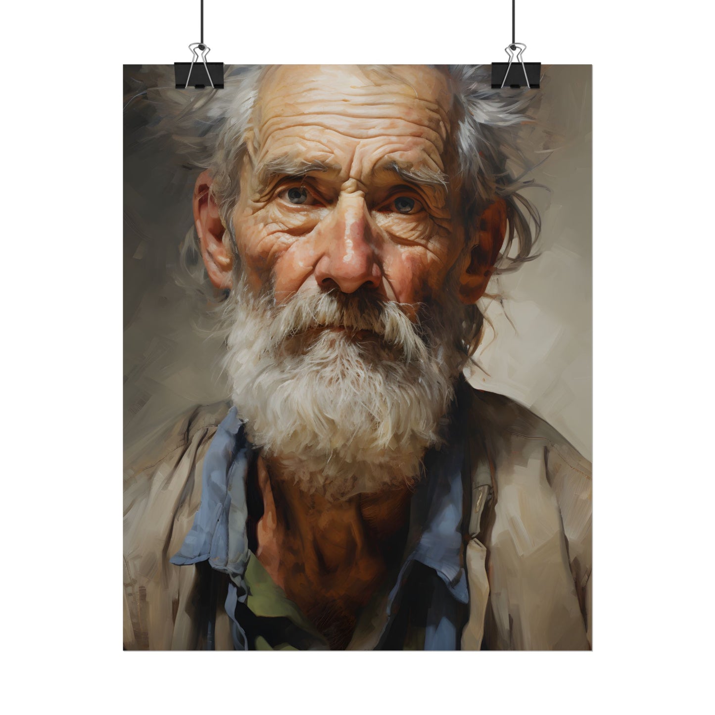 Elderly Wisdom: Portrait of a Timeless Soul - Poster