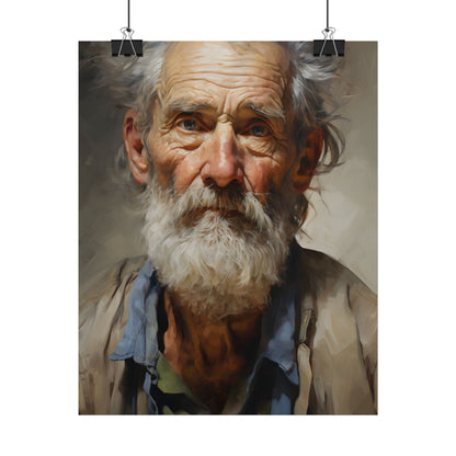 Elderly Wisdom: Portrait of a Timeless Soul - Poster