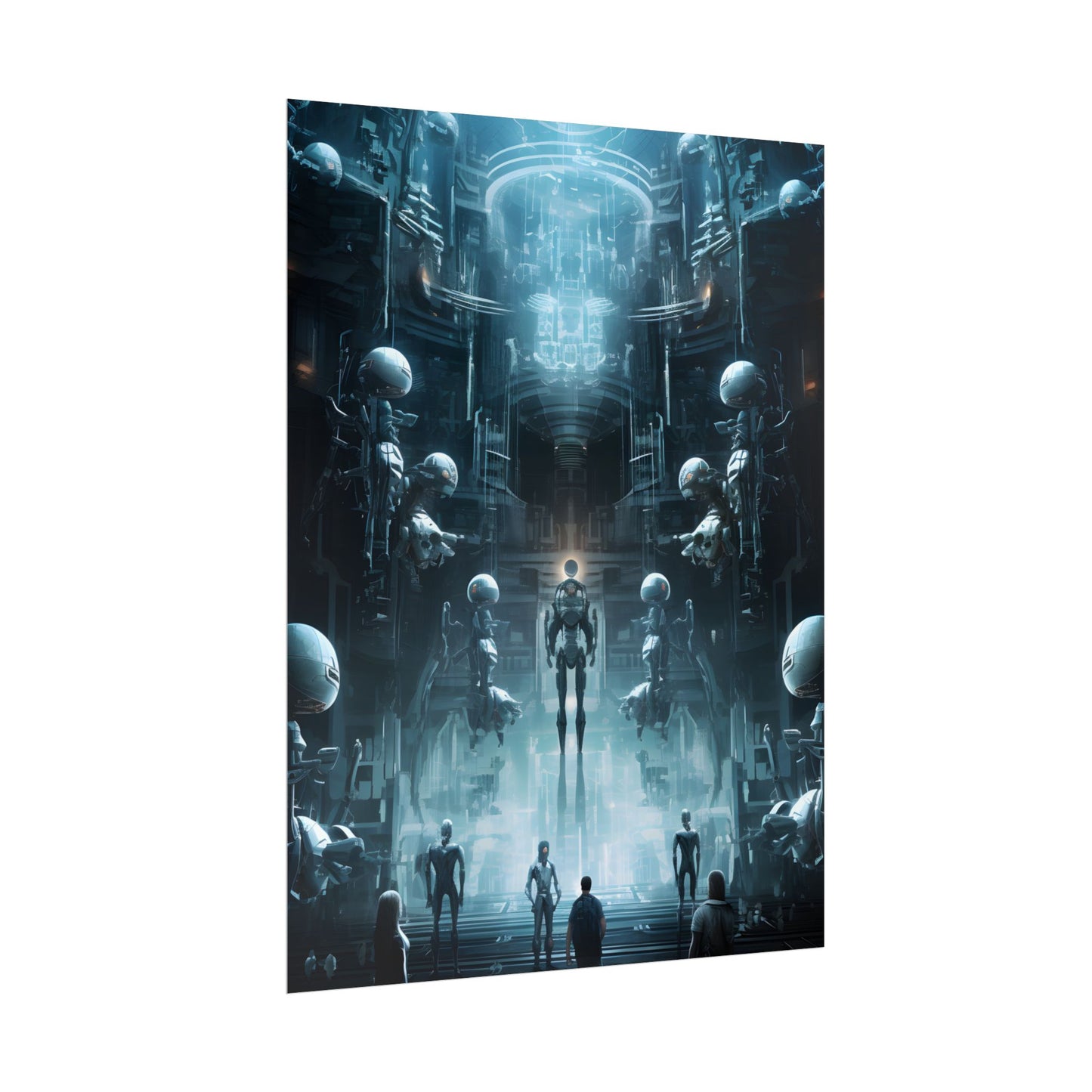 Robotic Orchestra: Minimalist Auditorium Scene - Poster