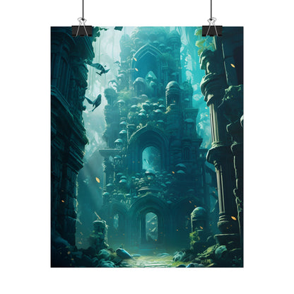 Lost Underwater Civilization: Ancient Artifacts in Mysterious Depths - Poster