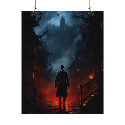 Urban Fantasy Noir: Nighttime Detective Artwork - Poster