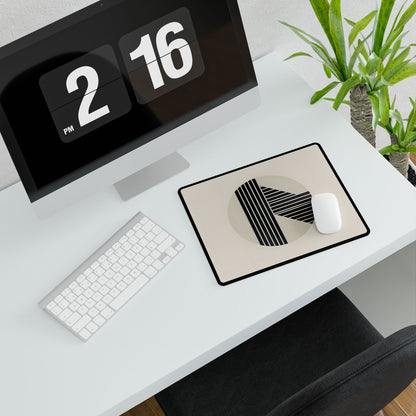Modern Minimalist Poster: Bold Typography and Geometric Forms - Desk Mat