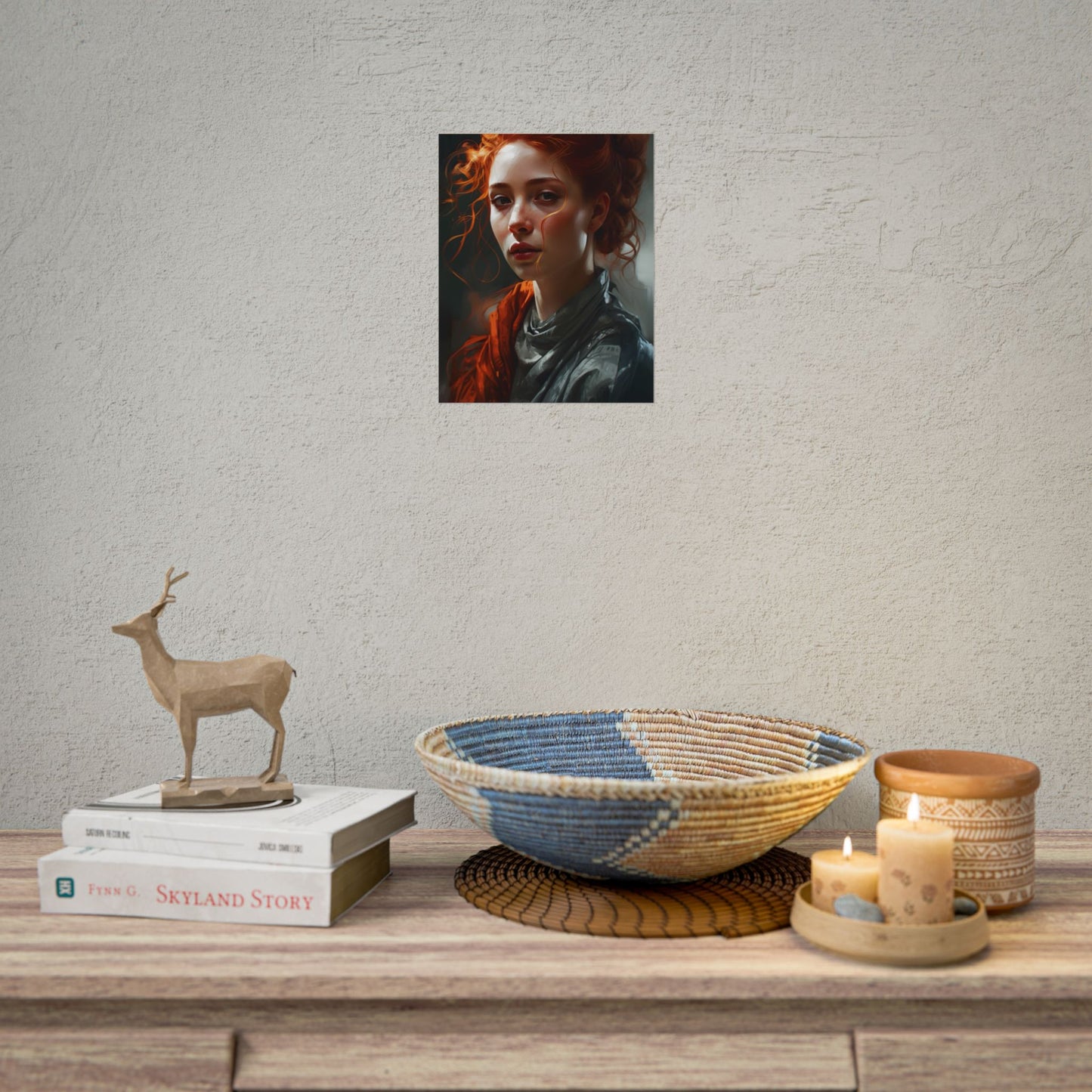 Astonishing Redhead Portrait: Neutral Expression Art - Poster