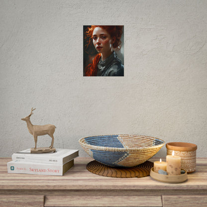 Astonishing Redhead Portrait: Neutral Expression Art - Poster