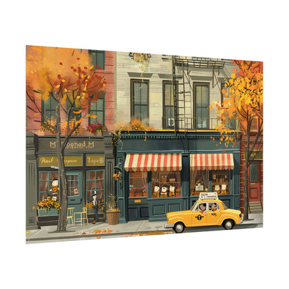 Whimsical Yellow Dreams: Playful Building Digital Art - Poster