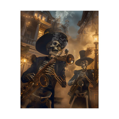 Victorian Skeleton Jazz Band: Lowbrow Artwork in Swing - Poster