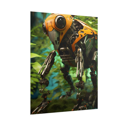 Robotic Wildlife Sanctuary: AI-Operated Guardian in Bloom - Poster