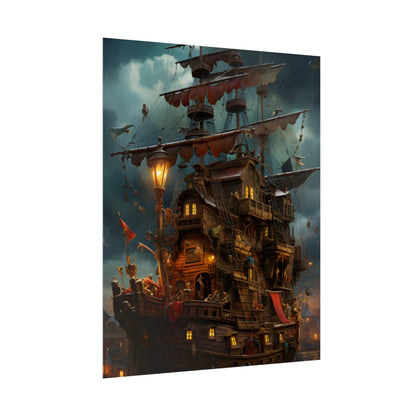 Swashbuckling Time-Traveling Pirates: Traditional Pirate Art - Poster