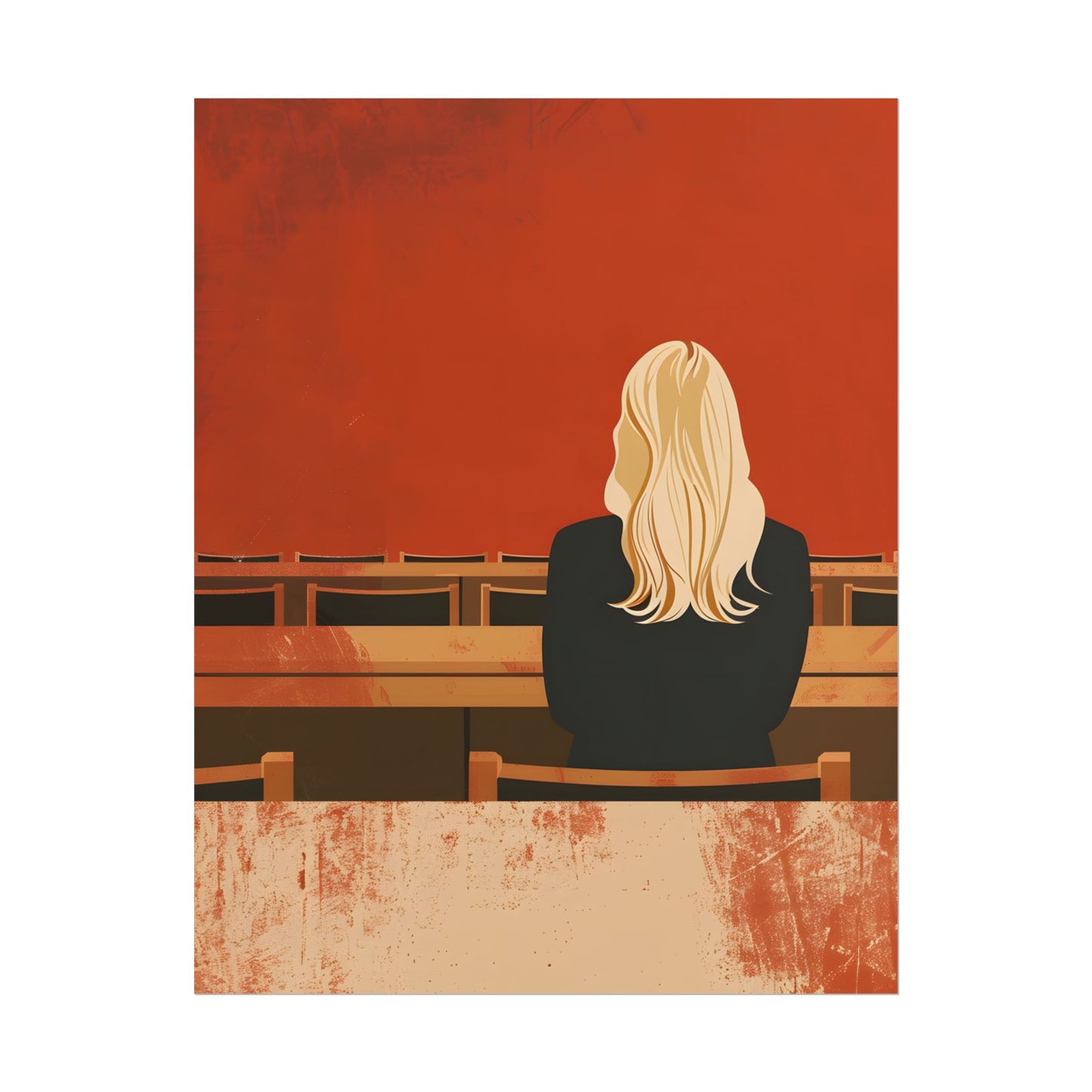 Minimalist Portrait: Blonde Woman in 20[4] Batch Poster Art - Poster