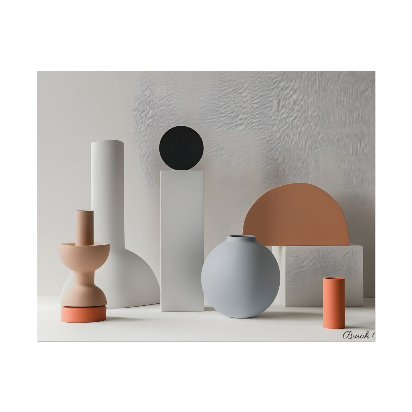 Minimalist Simple Geometric Jewelry: Close-Up View - Poster