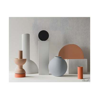Minimalist Simple Geometric Jewelry: Close-Up View - Poster