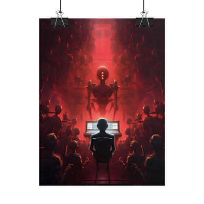 Robot Symphony: Futuristic Music Art - Poster