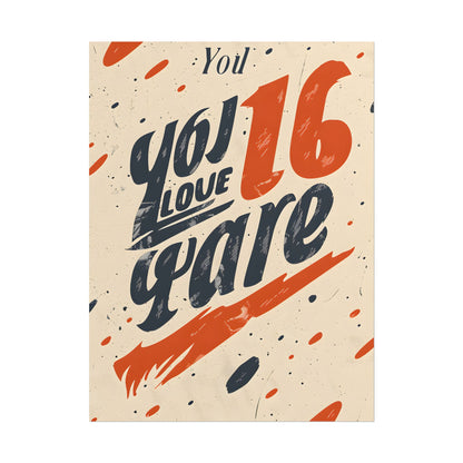 Vintage Distressed Poster Art: Red A - Poster